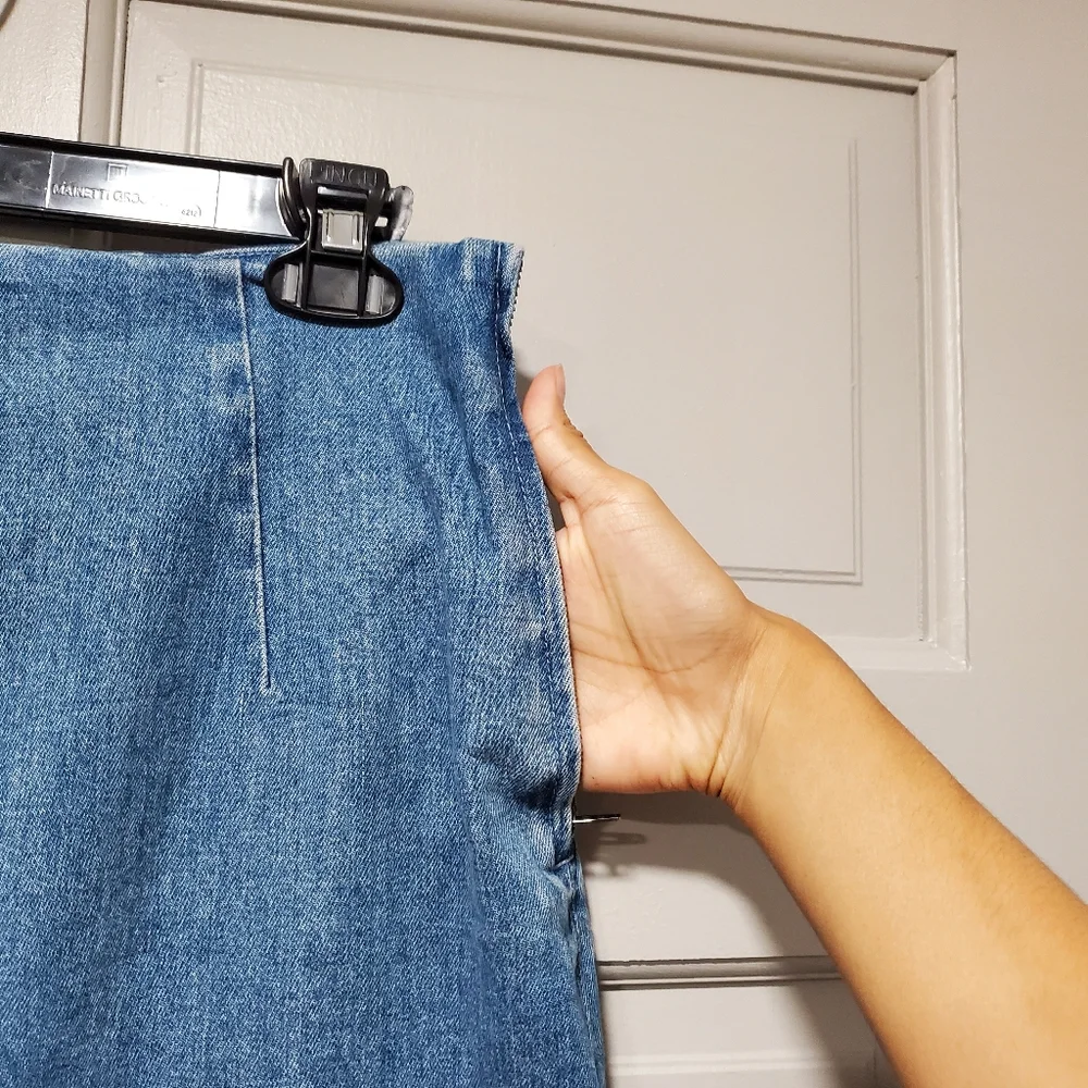 J.Crew Women Pencil Skirt Size 27 Stretch Medium Wash Denim‎ in Frosty Sky Wash
